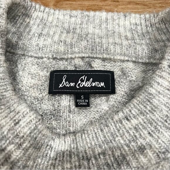 Sam Edelman Grey Knit Crewneck Sweater Women’s Small - Picture 3 of 4